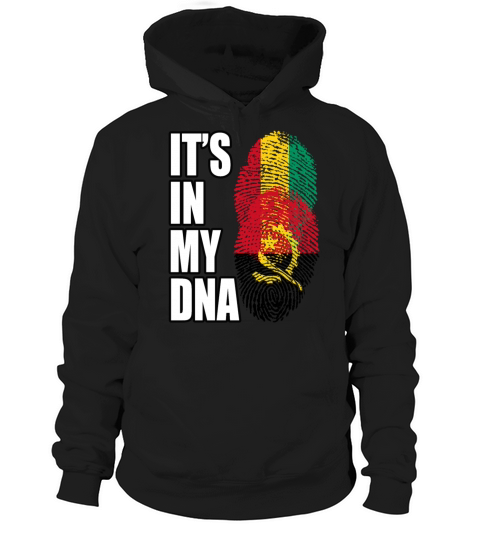 Guinean And Angolan Mix Heritage DNA Flag Hoodie Unisex