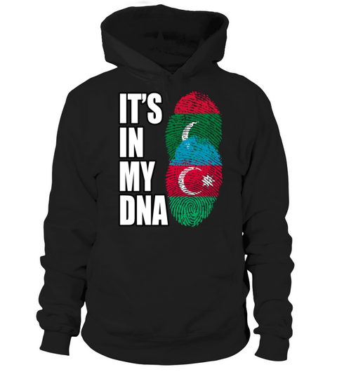 Maldivian And Azerbaijani Mix Heritage DNA Flag Hoodie Unisex