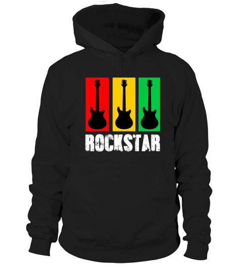 Rockstar Kids T Vintage Guitar T Hoodie Unisex