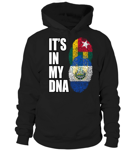 Togolese And Salvadoran Mix Heritage DNA Flag Hoodie Unisex