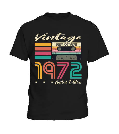 50th birthday vintage 1972 limited edition Kids T-Shirt