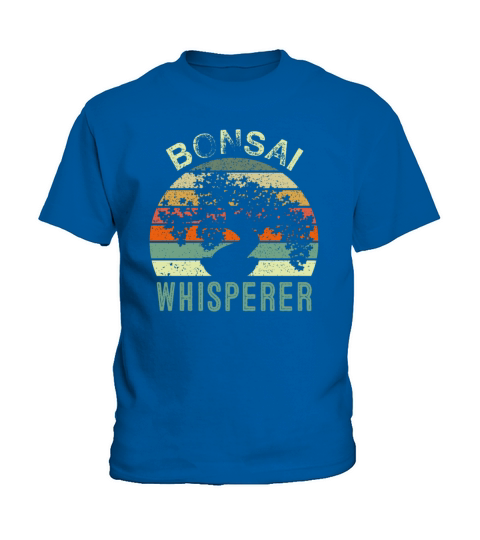 Bonsai Whisperer Retro Sunset Funny Japanese Minia Kids T-Shirt