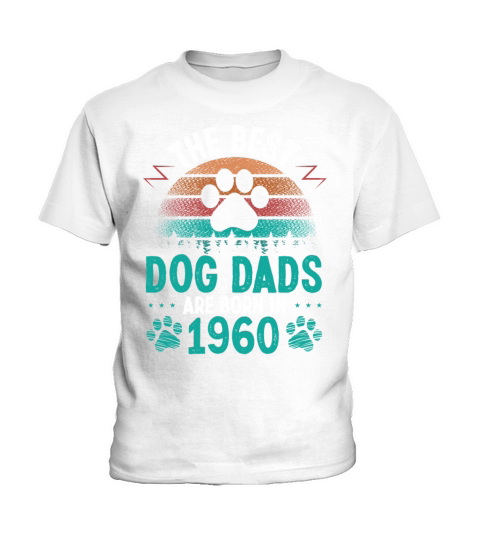 Dog Dad Born in 1960 Birthday for Dog Father 1960 Kids T-Shirt