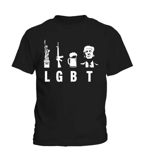 Funny LGBT Shirt - Liberty Guns Beer Trump Support T-shirt Kids T-Shirt