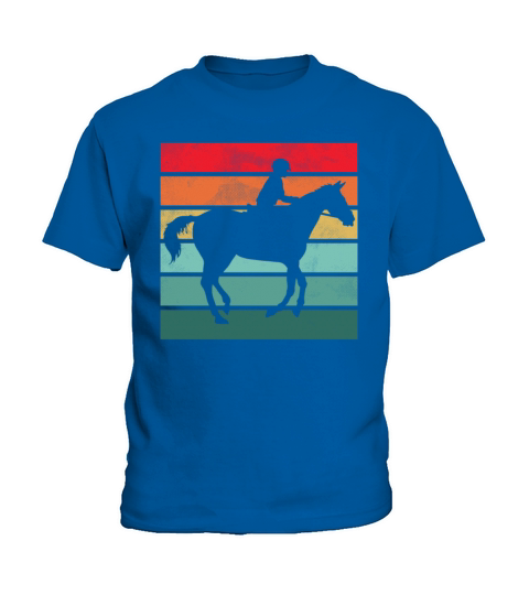 Girls Horse Riding Shirt Vintage Retro Kids T-Shirt