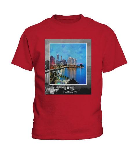 Graphic Summer City Text Phrase Miami Florida T-shirt Kids T-Shirt