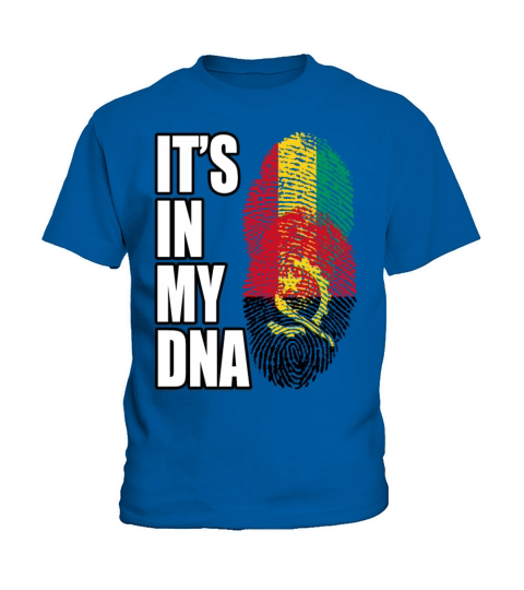 Guinean And Angolan Mix Heritage DNA Flag Kids T-Shirt