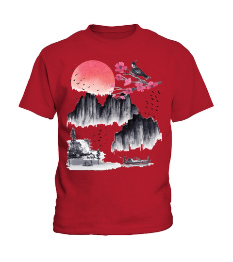 Japanese art sakura Japan vintage Kids T-Shirt