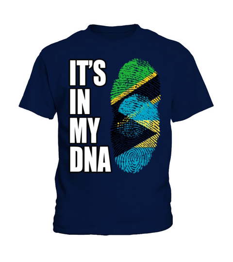 Tanzanian And Bahamian Vintage Heritage DNA Flag Kids T-Shirt