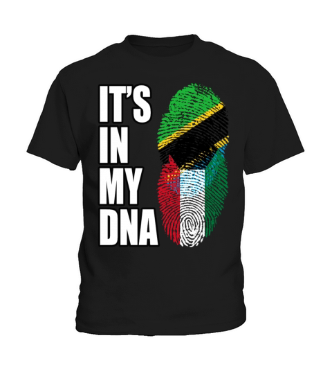 Tanzanian And Kuwaiti Vintage Heritage DNA Flag Kids T-Shirt