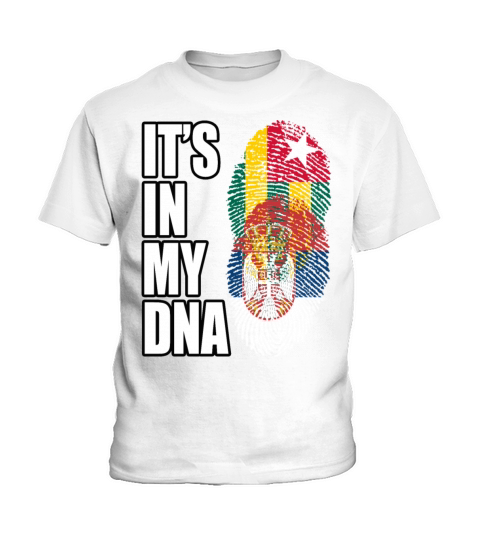 Togolese And Serbian Mix Heritage DNA Flag Kids T-Shirt