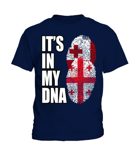 Tongan And Georgian Mix Heritage DNA Flag Kids T-Shirt