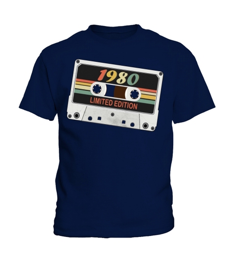 Vintage 1980 Limited Edition Tee Retro Cassette Kids T-Shirt