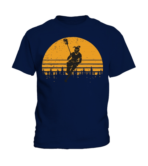 Vintage Retro Lacrosse Kids T-Shirt