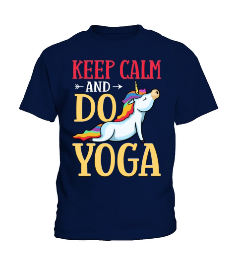 Yoga Unicorn Beginner Workout Quotes Meditation Kids T-Shirt