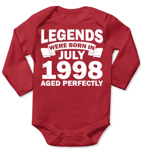 24th birthday July vintage 1998 gift idea Long Sleeve Baby One-Piece