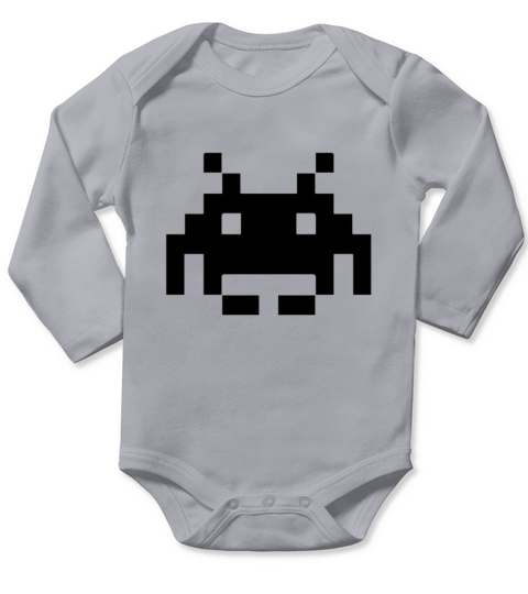 80s Video Games - T Shirt Long Sleeve Baby One-Piece