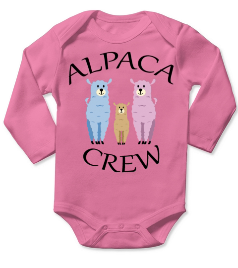 Alpaca Crew Squad Team Friendship Matching Lover Long Sleeve Baby One-Piece