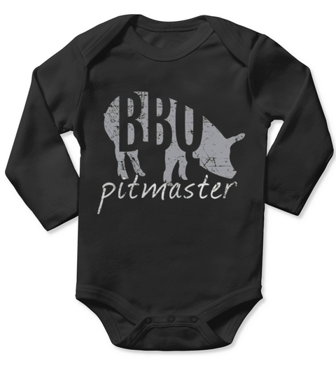 BBQ Pitmaster T Shirt, Pig Grilling Grill Father Day Gift Long Sleeve Baby One-Piece