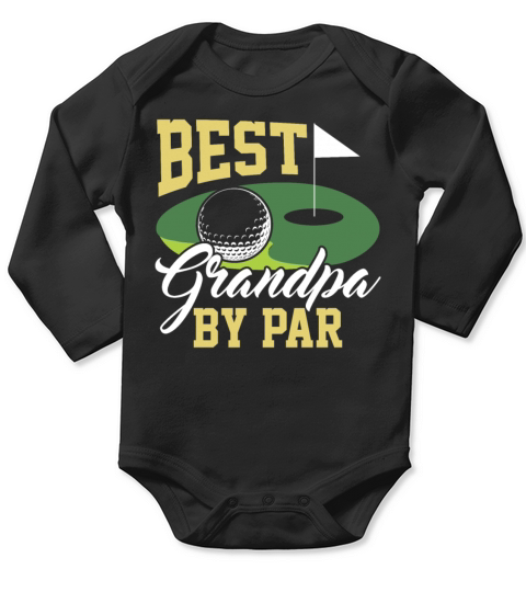 Best Grandpa By Par - Golf Long Sleeve Baby One-Piece