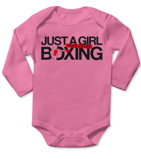 Boxing Vintage Just A Girl Who Long Sleeve Baby One-Piece