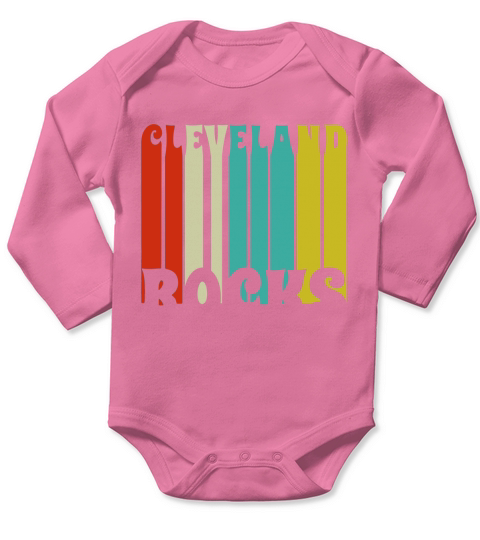Cleveland Rocks Retro Vintage Shirt Long Sleeve Baby One-Piece