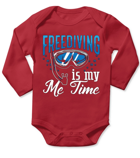 Freediving Is My Me Time Spearfishing Freediver Long Sleeve Baby One-Piece