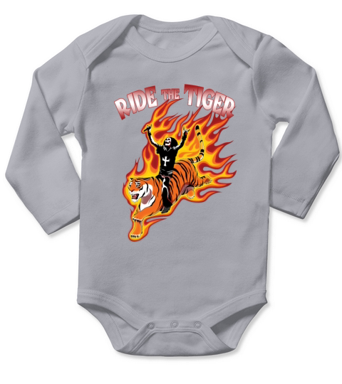 Heavy Metal Tiger Long Sleeve Baby One-Piece