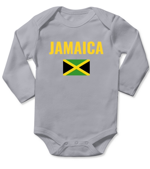 Jamaican Flag Jamaica Gift Souvenir Vintage Travel Long Sleeve Baby One-Piece