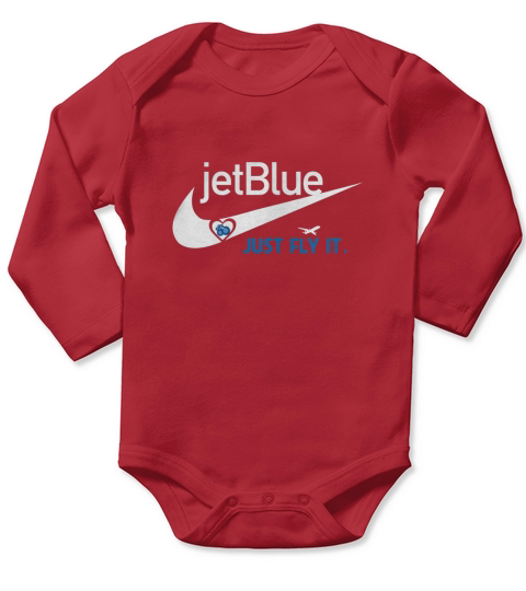 jetblue love Long Sleeve Baby One-Piece