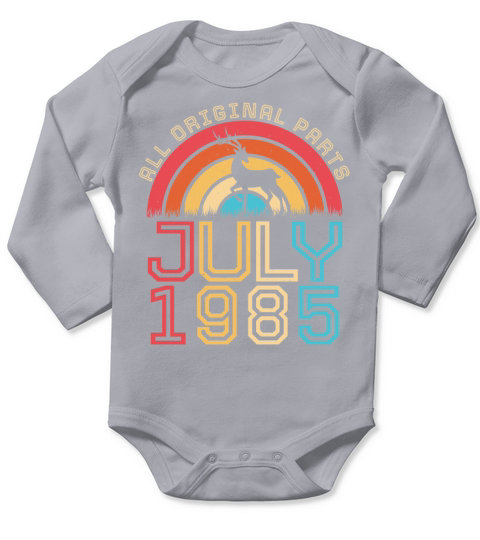 July 1985 Vintage Long Sleeve Baby One-Piece