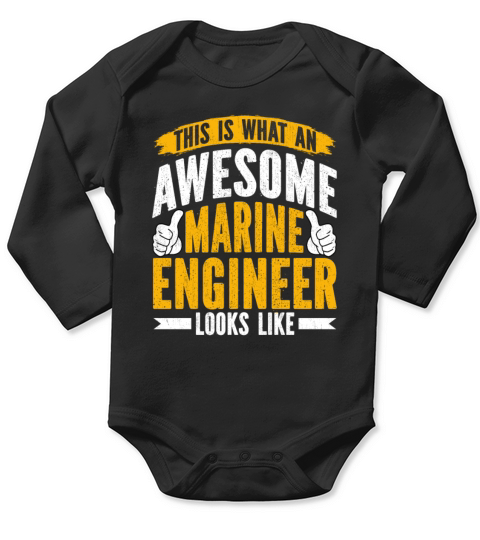 Marine Engineer - Funny Maritime Engineering Long Sleeve Baby One-Piece