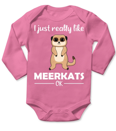 Meerkat Lovers Funny Quote Gift Long Sleeve Baby One-Piece