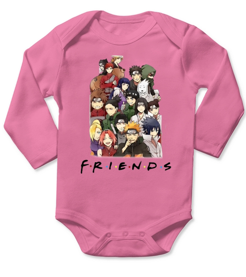 Naruto characters Friends Long Sleeve Baby One-Piece