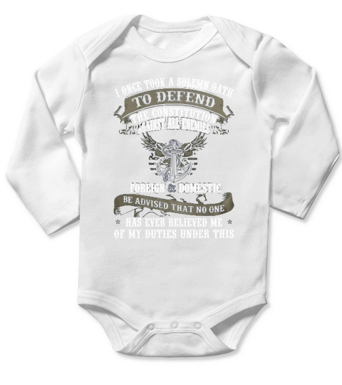 NAVY Long Sleeve Baby One-Piece