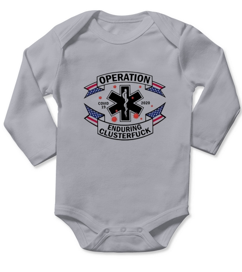 Operation Diseaes 2020 Enduring Clusterfuck American Flag Long Sleeve Baby One-Piece