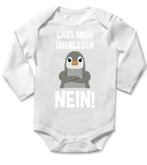 Penguin Funny Quote Sarcasm Cool Gift Long Sleeve Baby One-Piece