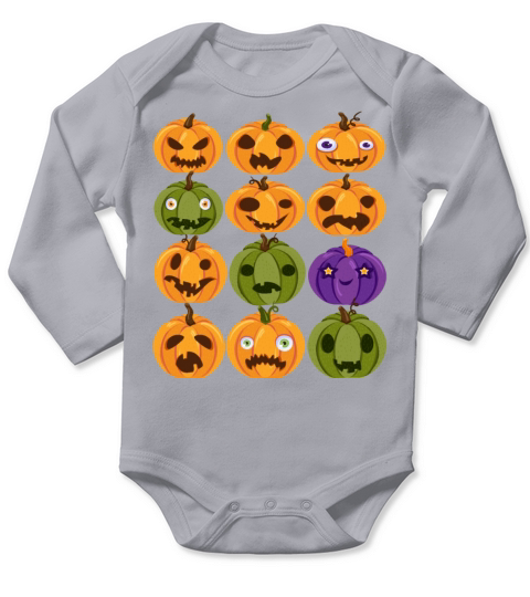 Pumpkin Halloween October Long Sleeve Baby One-Piece
