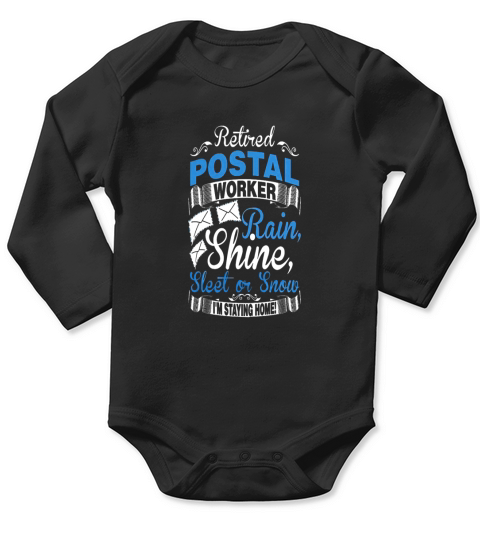 retired postal worker Long Sleeve Baby One-Piece