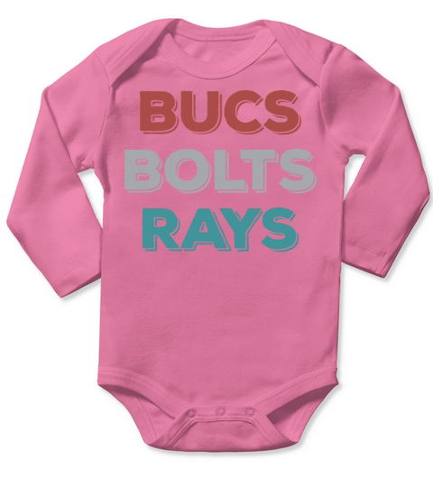 Retro Vintage Bucs Bolts Rays Long Sleeve Baby One-Piece
