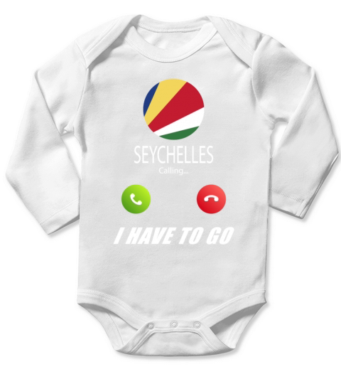 Seychelles is calling Is calling Flag Saying Long Sleeve Baby One-Piece