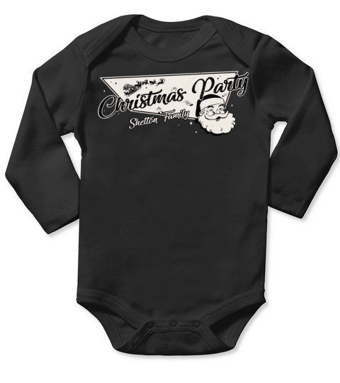 Shelton Family Ready for Christmas Party Long Sleeve Baby One-Piece