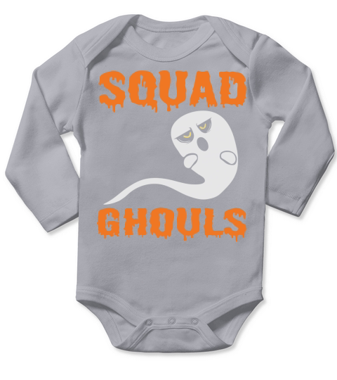 Squad Ghouls Funny Ghost Halloween Shirt Long Sleeve Baby One-Piece