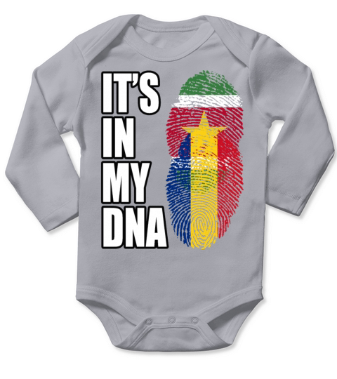 Surinamese And Romanian Vintage Heritage DNA Flag Long Sleeve Baby One-Piece