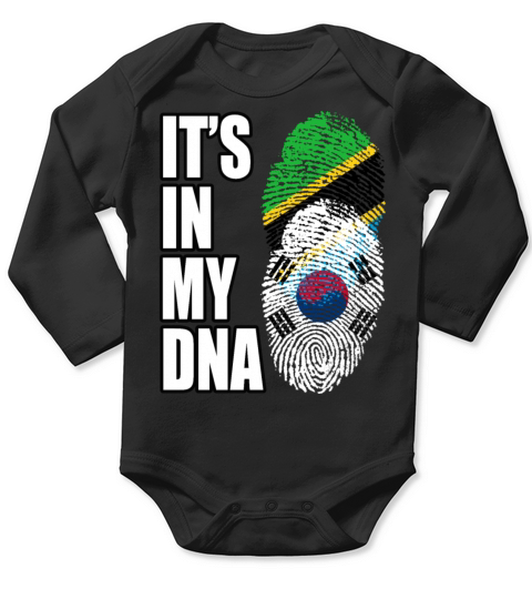 Tanzanian And South Korean Vintage Heritage DNA Fl Long Sleeve Baby One-Piece