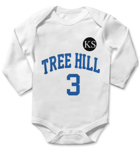 Tree Hill Ravens KS Patch Funny Tshirt Long Sleeve Baby One-Piece