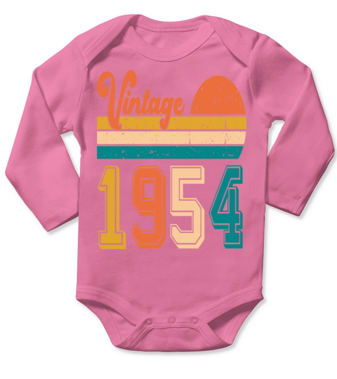 Vintage 1954 birthday gift Long Sleeve Baby One-Piece