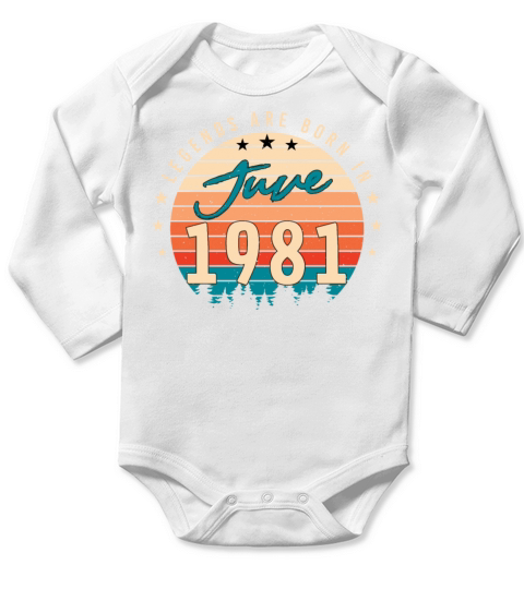 Vintage 1981 June Long Sleeve Baby One-Piece