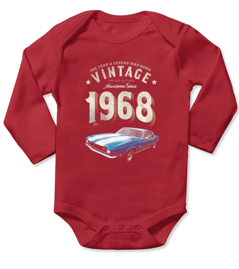 VINTAGE CAMARO 1968 SHIRT Long Sleeve Baby One-Piece