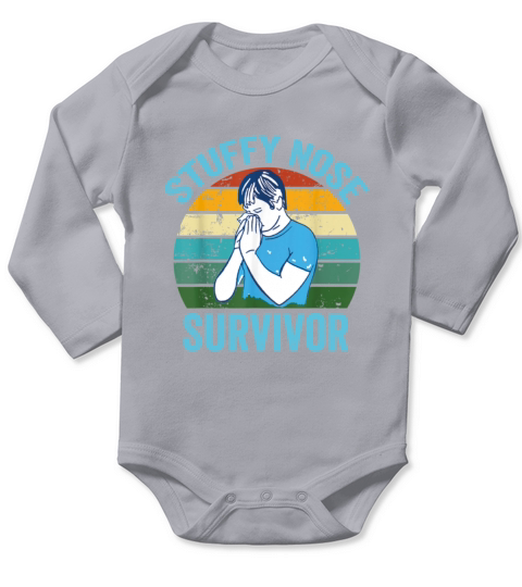 Vintage Stuffy Nose Survivor Long Sleeve Baby One-Piece